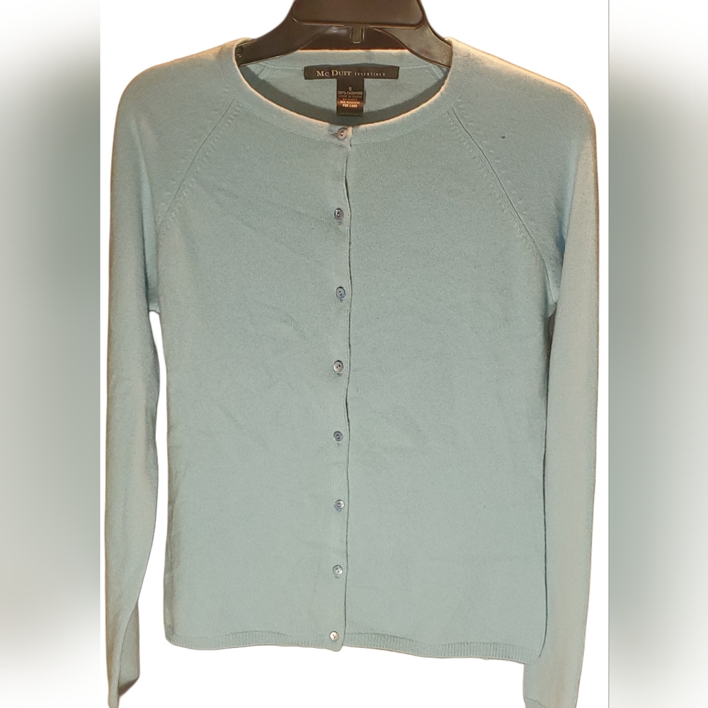 Light Blue Button-Up Cardigan